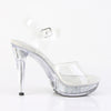 COCKTAIL-508RSI Plateau High Heel Sandaletten - Silber Glitzer Transparent von Fabulicious – Ansicht 5