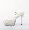 COCKTAIL-508SRSI Plateau Sandaletten Transparent Glitzer von Fabulicious – Ansicht 3