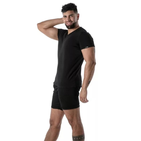 Schwarzes Colorful-T-Shirt von TOF Paris – Ansicht 5