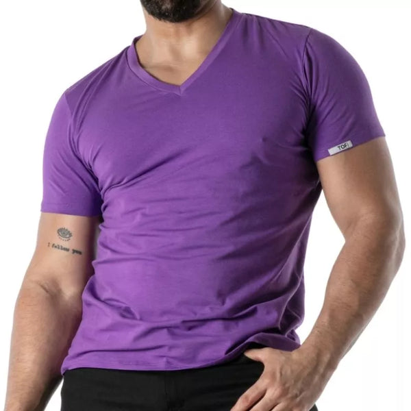 Lila Colorful-T-Shirt von TOF Paris – Ansicht 2
