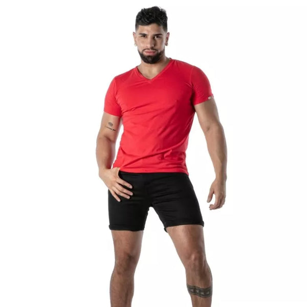 Rotes Colorful-T-Shirt von TOF Paris