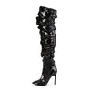 COURTLY-3011 Overknee Stiefel Schwarz | Pleaser