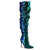 COURTLY-3011 Overknee Stiefel Blau Grün | Pleaser