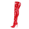 COURTLY-3012 Overknee Stiefel Rot Lack von Pleaser – Ansicht 3