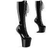 CRAZE-2023 Plateau Pony Stiefel - Schwarz Lack von Pleaser