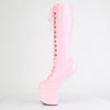 CRAZE-2023 Plateau Pony Stiefel - Rosa Lack von Pleaser – Ansicht 3