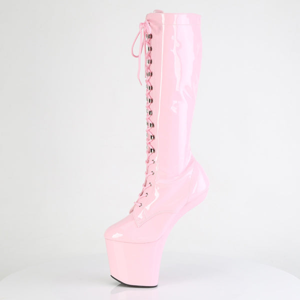 CRAZE-2023 Plateau Pony Stiefel - Rosa Lack von Pleaser – Ansicht 3