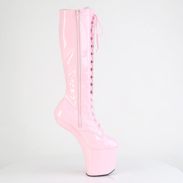 CRAZE-2023 Plateau Pony Stiefel - Rosa Lack von Pleaser – Ansicht 5