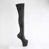 CRAZE-3000 Plateau Pony Overknee Stiefel - Schwarz Matt von Pleaser – Ansicht 5