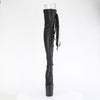 CRAZE-3050 Plateau Pony Overknee Stiefel - Schwarz Matt von Pleaser – Ansicht 2