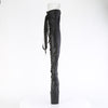 CRAZE-3050 Plateau Pony Overknee Stiefel - Schwarz Matt von Pleaser – Ansicht 4