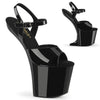 CRAZE-809 Plateau Pony Sandaletten - Schwarz Lack | Pleaser