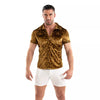 Samtene Herrenbluse Gold - Slim Fit mit elegantem Glanz | TOF Paris
