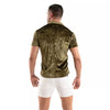 Herren Samtshirt Khaki - Slim Fit mit elegantem Satin-Glanz | TOF Paris