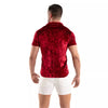 Herren Samtshirt Rot - Slim Fit mit elegantem Satin-Glanz | TOF Paris