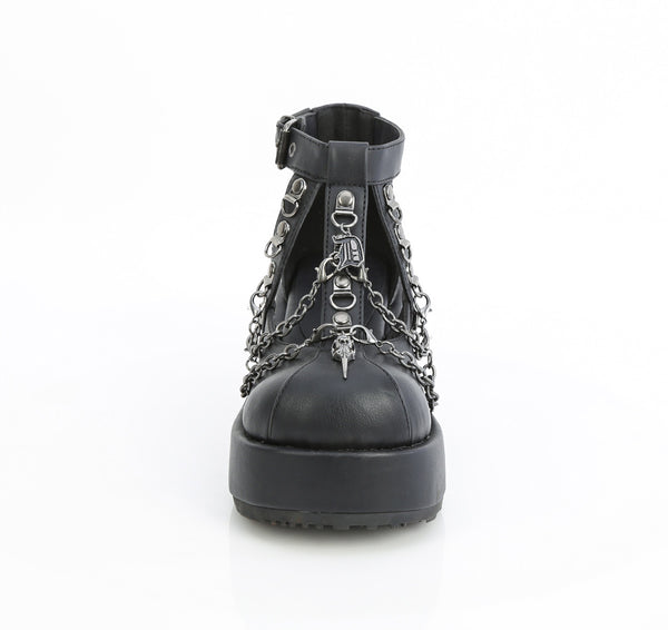 CUBBY-28 Plateau Schuhe Schwarz Matt von DemoniaCult – Ansicht 2