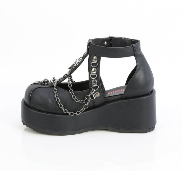 CUBBY-28 Plateau Schuhe Schwarz Matt von DemoniaCult – Ansicht 3