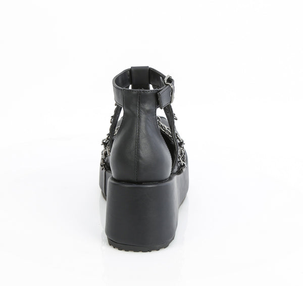 CUBBY-28 Plateau Schuhe Schwarz Matt von DemoniaCult – Ansicht 4
