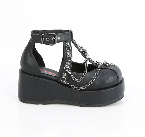 CUBBY-28 Plateau Schuhe Schwarz Matt von DemoniaCult – Ansicht 5