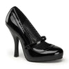 CUTIEPIE-02 Plateau Pumps Schwarz Lack | Pin Up Couture