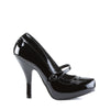 CUTIEPIE-02 Plateau Pumps Schwarz Lack | Pin Up Couture