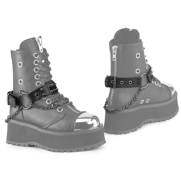 DA-520 Stiefel-Harness Schwarz Matt von DemoniaCult