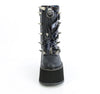 DAMNED-156 Plateau Stiefel Schwarz Matt von DemoniaCult – Ansicht 2