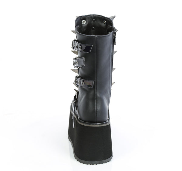 DAMNED-156 Plateau Stiefel Schwarz Matt von DemoniaCult – Ansicht 4