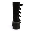 DAMNED-225 Plateau Stiefel Schwarz Samt | DemoniaCult