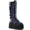 DAMNED-318 Plateau Stiefel Schwarz lack | DemoniaCult