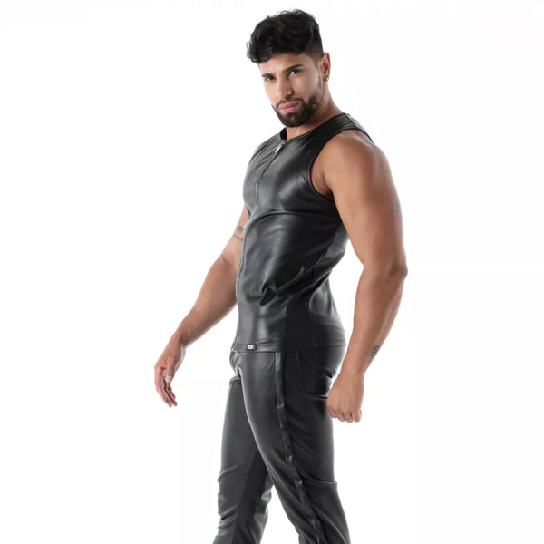 Schwarzes Kinky Zipped-Tank-Top von TOF Paris – Ansicht 3