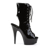 DELIGHT-1016 Plateau Stiefeletten Lack Schwarz | Pleaser