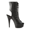 DELIGHT-1016 Plateau Stiefeletten Schwarz | Pleaser