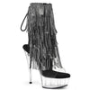 DELIGHT-1017RSF - Plateau Stiefeletten - Schwarz mit Strass | Pleaser