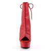 DELIGHT-1018 Plateau Stiefeletten Rot Matt von Pleaser – Ansicht 2