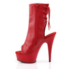 DELIGHT-1018 Plateau Stiefeletten Rot Matt von Pleaser – Ansicht 3