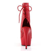 DELIGHT-1018 Plateau Stiefeletten Rot Matt von Pleaser – Ansicht 4
