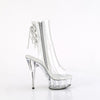 DELIGHT-1018C - Plateau High Heel Peeptoe Stiefeletten - Transparent von Pleaser – Ansicht 5