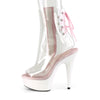 DELIGHT-1018C Plateau Stiefeletten Rosa Glitzer | Pleaser