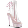 DELIGHT-1018C Plateau Stiefeletten Rosa Glitzer | Pleaser