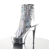 DELIGHT-1018HG Plateau Stiefeletten Silber | Pleaser