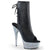 DELIGHT-1018LG Plateau Stiefeletten - Schwarz/Silber | Pleaser