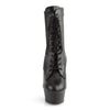 DELIGHT-1020 Plateau Stiefeletten Leder Schwarz | Pleaser