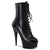 DELIGHT-1020 Plateau Stiefeletten Leder Schwarz | Pleaser
