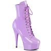 DELIGHT-1020 Plateau Stiefeletten Lila Lack | Pleaser
