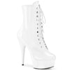 DELIGHT-1020 Plateau Stiefeletten Lack Weiß | Pleaser