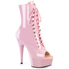 DELIGHT-1021 - Plateau Stiefeletten - Rosa Lack | Pleaser
