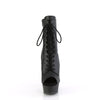 DELIGHT-1021 - Plateau Peeptoe Stiefeletten - Schwarz Matt | Pleaser