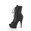 DELIGHT-1021 - Plateau Peeptoe Stiefeletten - Schwarz Matt | Pleaser