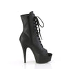 DELIGHT-1021 - Plateau Peeptoe Stiefeletten - Schwarz Matt | Pleaser